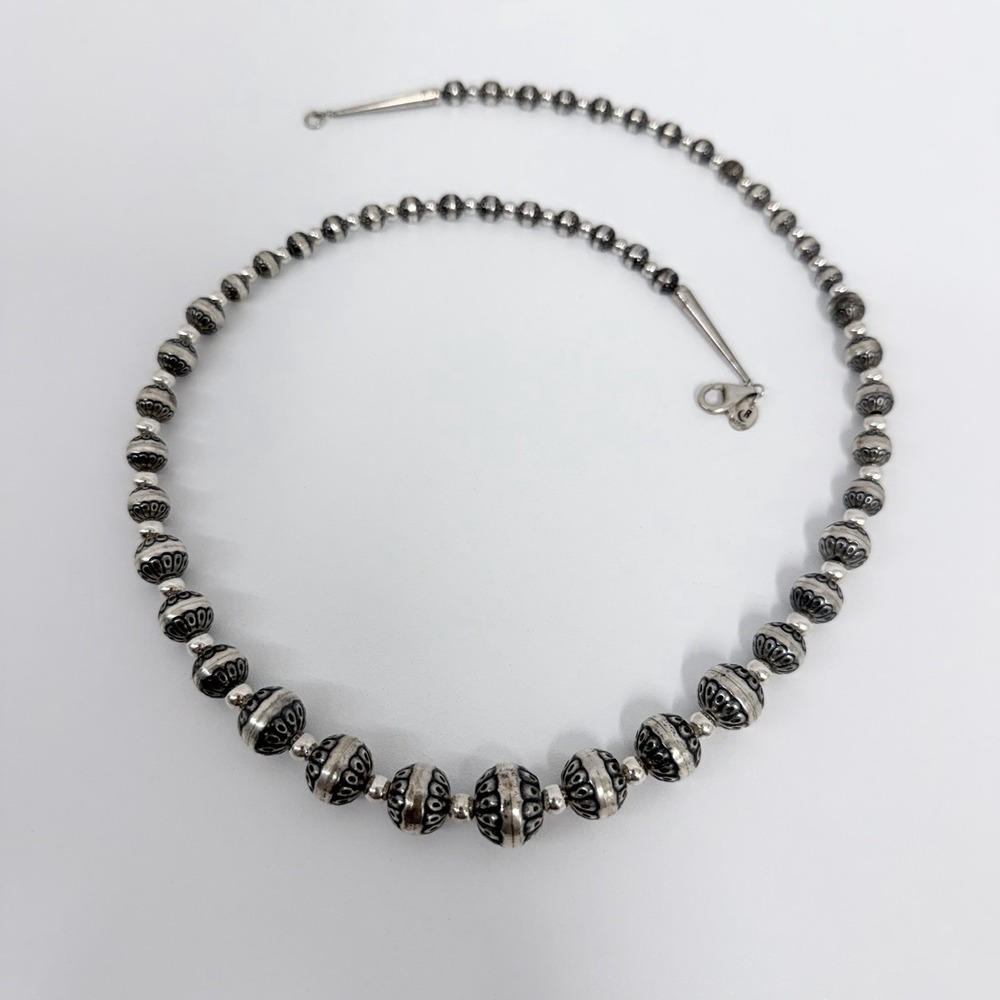 Carolyn Pollack Relios Graduated Navajo Pearl Necklace 24" Long - Picture 7 of 12